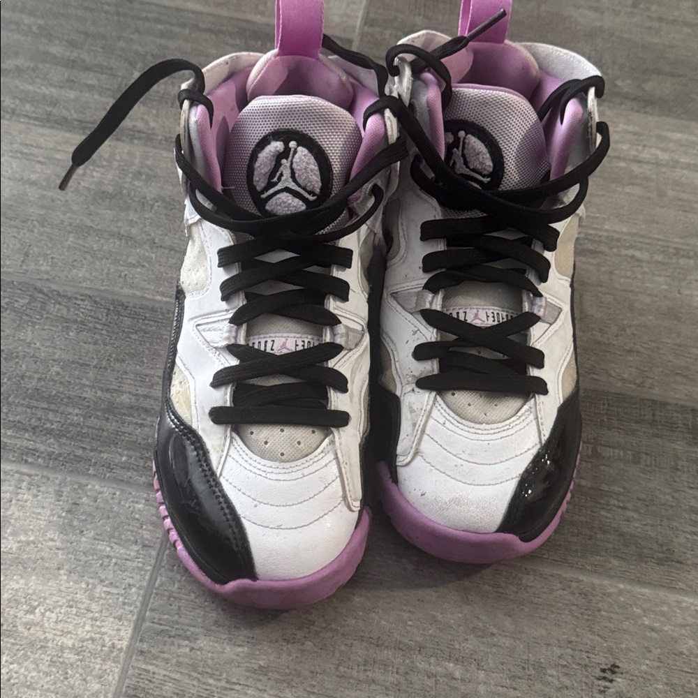 Jordan Purple and White Sneakers